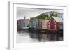 Colourful Wooden Warehouses on Wharf Beside the Nidelva River-Eleanor Scriven-Framed Photographic Print