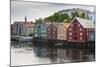 Colourful Wooden Warehouses on Wharf Beside the Nidelva River-Eleanor Scriven-Mounted Photographic Print