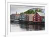 Colourful Wooden Warehouses on Wharf Beside the Nidelva River-Eleanor Scriven-Framed Photographic Print