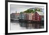 Colourful Wooden Warehouses on Wharf Beside the Nidelva River-Eleanor Scriven-Framed Photographic Print