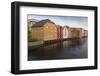 Colourful Wooden Warehouses on Wharf Beside the Nidelva River-Eleanor Scriven-Framed Photographic Print