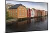 Colourful Wooden Warehouses on Wharf Beside the Nidelva River-Eleanor Scriven-Mounted Photographic Print