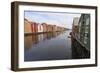 Colourful Wooden Warehouses on Wharves Beside the Nidelva River-Eleanor Scriven-Framed Photographic Print