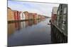 Colourful Wooden Warehouses on Wharves Beside the Nidelva River-Eleanor Scriven-Mounted Photographic Print