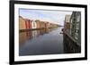 Colourful Wooden Warehouses on Wharves Beside the Nidelva River-Eleanor Scriven-Framed Photographic Print