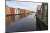 Colourful Wooden Warehouses on Wharves Beside the Nidelva River-Eleanor Scriven-Mounted Photographic Print