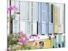 Colourful Wooden Window Shutters in the Boat Quay Area of Singapore, Southeast Asia, Asia-John Woodworth-Mounted Photographic Print