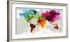 Colourful World Map-GraphINC-Framed Art Print