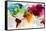 Colourful World Map-GraphINC-Framed Stretched Canvas