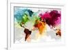 Colourful World Map-GraphINC-Framed Art Print