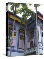 Colourfully Painted Building in Little India, Singapore, Southeast Asia-Amanda Hall-Stretched Canvas