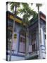 Colourfully Painted Building in Little India, Singapore, Southeast Asia-Amanda Hall-Stretched Canvas