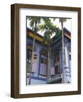 Colourfully Painted Building in Little India, Singapore, Southeast Asia-Amanda Hall-Framed Photographic Print