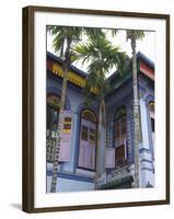 Colourfully Painted Building in Little India, Singapore, Southeast Asia-Amanda Hall-Framed Photographic Print