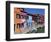 Colourfully Painted Houses Situated on Canal Banks on the Island of Burano, Located Near Venice, Ve-Kimberley Coole-Framed Photographic Print