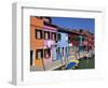 Colourfully Painted Houses Situated on Canal Banks on the Island of Burano, Located Near Venice, Ve-Kimberley Coole-Framed Photographic Print