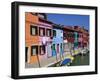 Colourfully Painted Houses Situated on Canal Banks on the Island of Burano, Located Near Venice, Ve-Kimberley Coole-Framed Photographic Print