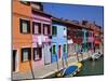 Colourfully Painted Houses Situated on Canal Banks on the Island of Burano, Located Near Venice, Ve-Kimberley Coole-Mounted Photographic Print