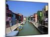 Colourfully Painted Houses Situated on Canal Banks on the Island of Burano, Located Near Venice, Ve-Kimberley Coole-Mounted Photographic Print