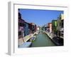 Colourfully Painted Houses Situated on Canal Banks on the Island of Burano, Located Near Venice, Ve-Kimberley Coole-Framed Photographic Print