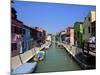 Colourfully Painted Houses Situated on Canal Banks on the Island of Burano, Located Near Venice, Ve-Kimberley Coole-Mounted Photographic Print