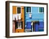 Colourfully Painted Houses Situated on Canal Banks on the Island of Burano, Located Near Venice, Ve-Kimberley Coole-Framed Premium Photographic Print