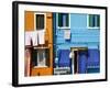 Colourfully Painted Houses Situated on Canal Banks on the Island of Burano, Located Near Venice, Ve-Kimberley Coole-Framed Photographic Print