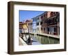 Colourfully Painted Houses Situated on Canal Banks on the Island of Burano, Located Near Venice, Ve-Kimberley Coole-Framed Photographic Print