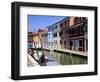 Colourfully Painted Houses Situated on Canal Banks on the Island of Burano, Located Near Venice, Ve-Kimberley Coole-Framed Photographic Print