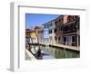 Colourfully Painted Houses Situated on Canal Banks on the Island of Burano, Located Near Venice, Ve-Kimberley Coole-Framed Photographic Print