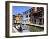 Colourfully Painted Houses Situated on Canal Banks on the Island of Burano, Located Near Venice, Ve-Kimberley Coole-Framed Photographic Print