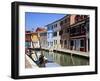 Colourfully Painted Houses Situated on Canal Banks on the Island of Burano, Located Near Venice, Ve-Kimberley Coole-Framed Photographic Print