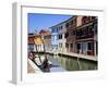 Colourfully Painted Houses Situated on Canal Banks on the Island of Burano, Located Near Venice, Ve-Kimberley Coole-Framed Photographic Print