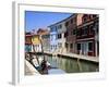 Colourfully Painted Houses Situated on Canal Banks on the Island of Burano, Located Near Venice, Ve-Kimberley Coole-Framed Photographic Print