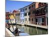 Colourfully Painted Houses Situated on Canal Banks on the Island of Burano, Located Near Venice, Ve-Kimberley Coole-Mounted Photographic Print