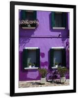 Colourfully Painted Houses Situated on Canal Banks on the Island of Burano, Located Near Venice, Ve-Kimberley Coole-Framed Photographic Print