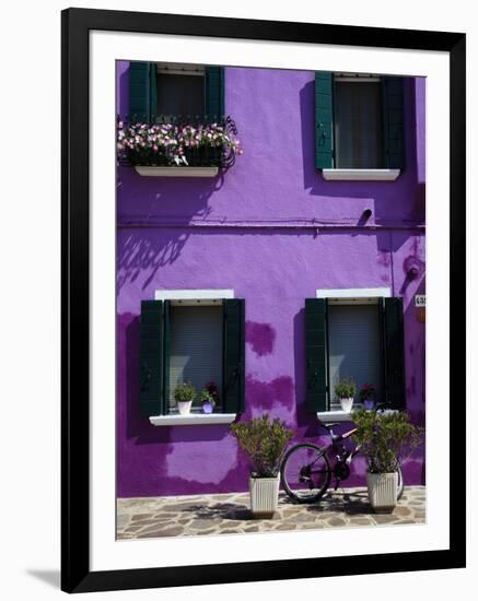 Colourfully Painted Houses Situated on Canal Banks on the Island of Burano, Located Near Venice, Ve-Kimberley Coole-Framed Photographic Print