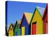 Colourfully Painted Victorian Bathing Huts in False Bay, Cape Town, South Africa, Africa-Yadid Levy-Stretched Canvas