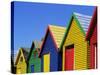 Colourfully Painted Victorian Bathing Huts in False Bay, Cape Town, South Africa, Africa-Yadid Levy-Stretched Canvas