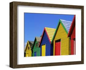 Colourfully Painted Victorian Bathing Huts in False Bay, Cape Town, South Africa, Africa-Yadid Levy-Framed Photographic Print