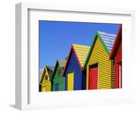 Colourfully Painted Victorian Bathing Huts in False Bay, Cape Town, South Africa, Africa-Yadid Levy-Framed Photographic Print