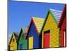 Colourfully Painted Victorian Bathing Huts in False Bay, Cape Town, South Africa, Africa-Yadid Levy-Mounted Photographic Print