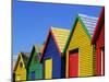 Colourfully Painted Victorian Bathing Huts in False Bay, Cape Town, South Africa, Africa-Yadid Levy-Mounted Photographic Print