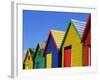 Colourfully Painted Victorian Bathing Huts in False Bay, Cape Town, South Africa, Africa-Yadid Levy-Framed Photographic Print