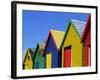 Colourfully Painted Victorian Bathing Huts in False Bay, Cape Town, South Africa, Africa-Yadid Levy-Framed Photographic Print