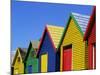 Colourfully Painted Victorian Bathing Huts in False Bay, Cape Town, South Africa, Africa-Yadid Levy-Mounted Photographic Print