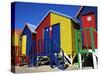 Colourfully Painted Victorian Bathing Huts in False Bay, Cape Town, South Africa, Africa-Yadid Levy-Stretched Canvas