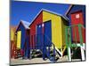 Colourfully Painted Victorian Bathing Huts in False Bay, Cape Town, South Africa, Africa-Yadid Levy-Mounted Photographic Print