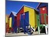 Colourfully Painted Victorian Bathing Huts in False Bay, Cape Town, South Africa, Africa-Yadid Levy-Mounted Photographic Print