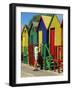 Colourfully Painted Victorian Bathing Huts in False Bay, Cape Town, South Africa, Africa-Yadid Levy-Framed Photographic Print